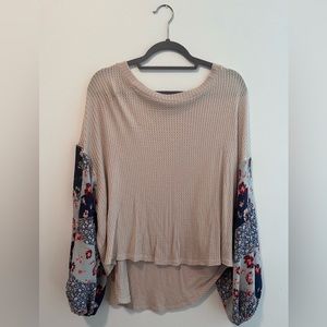 NWT Altar’d State Floral Sleeve Sweater